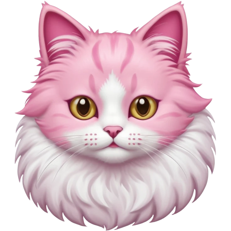 A cat in a house and  a pink cat emoji