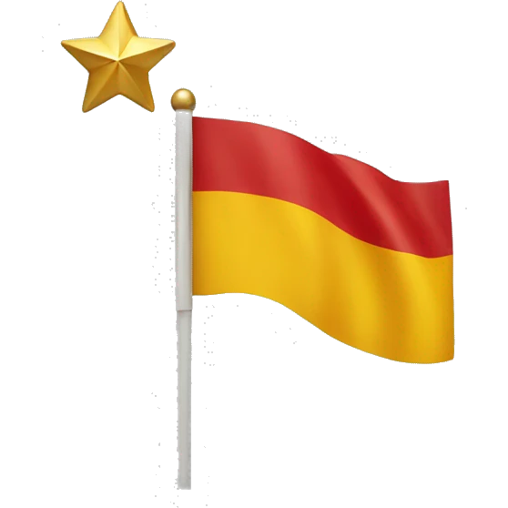 Spanish flag with a gold star emoji