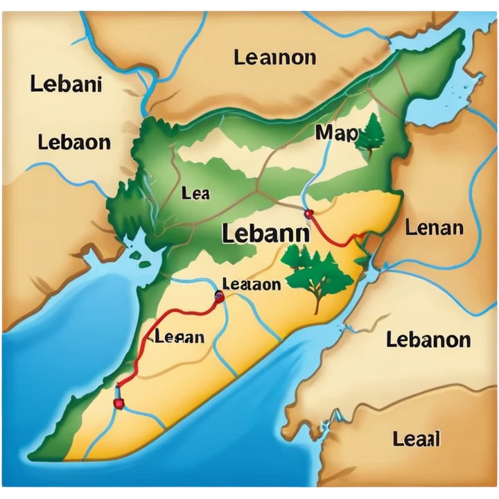 Lebanon map emoji