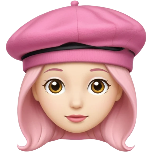 a pink beret hat emoji