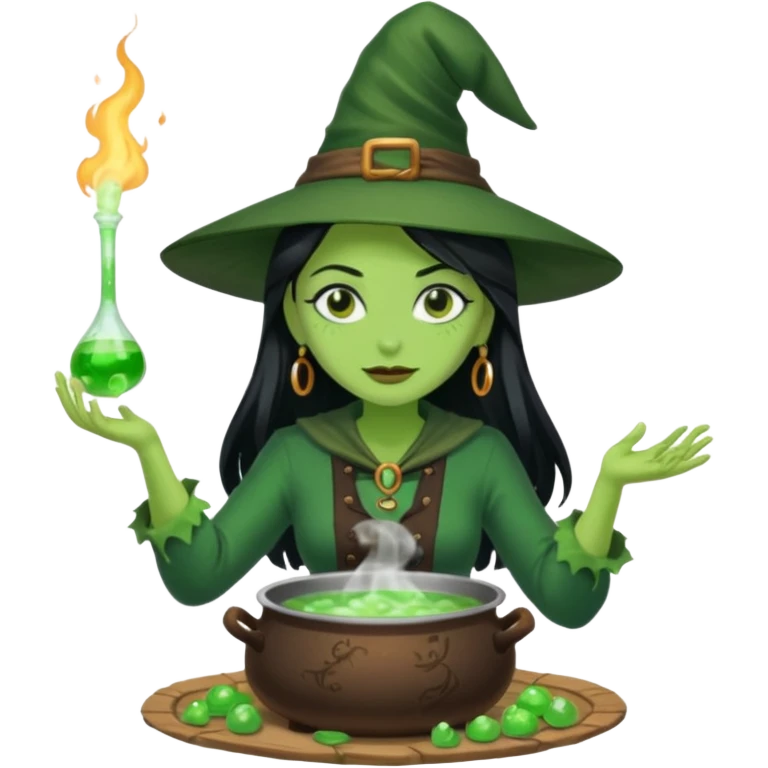 green witch cooking potion emoji