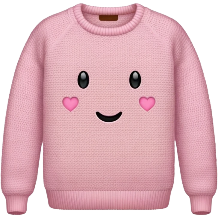 soft pink color sweater without face  emoji