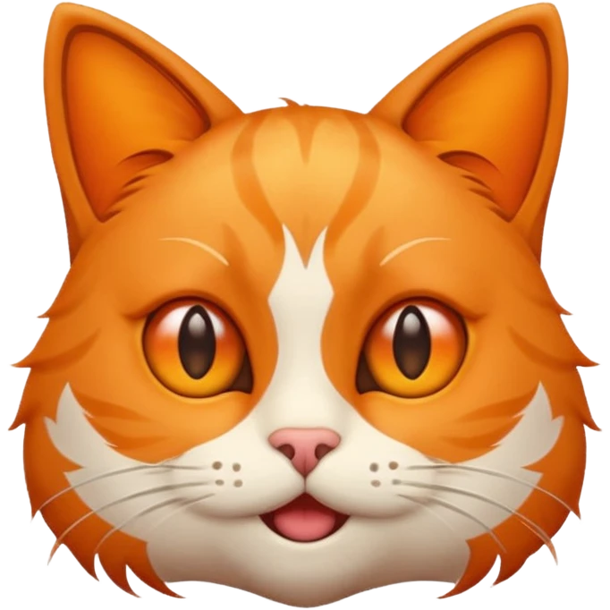 A cat with each eye facing a different direction. The image will be in emoji style. emoji