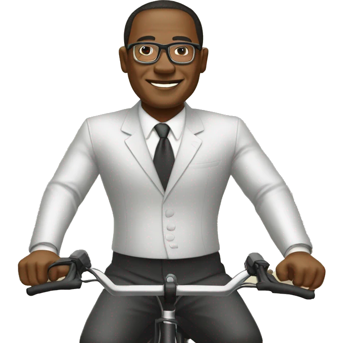 président du benin sur vélo emoji