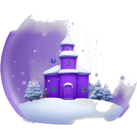 Snow globe purple emoji