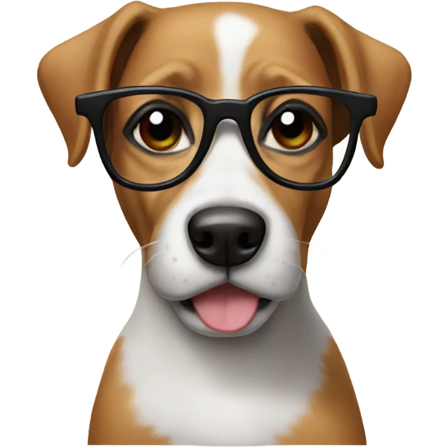 Dog with glasses emoji