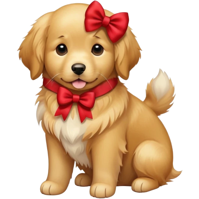 Dog with bow emoji