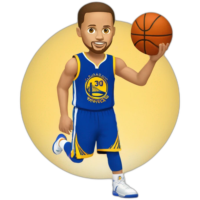 Steph Curry shooting a basketball emoji