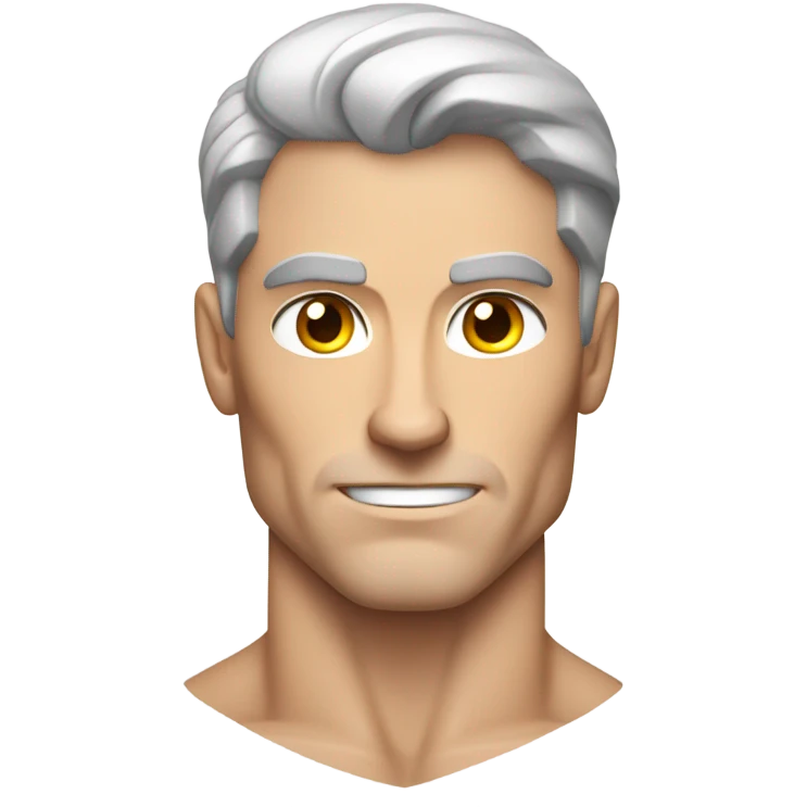 the superman with abs white man emoji