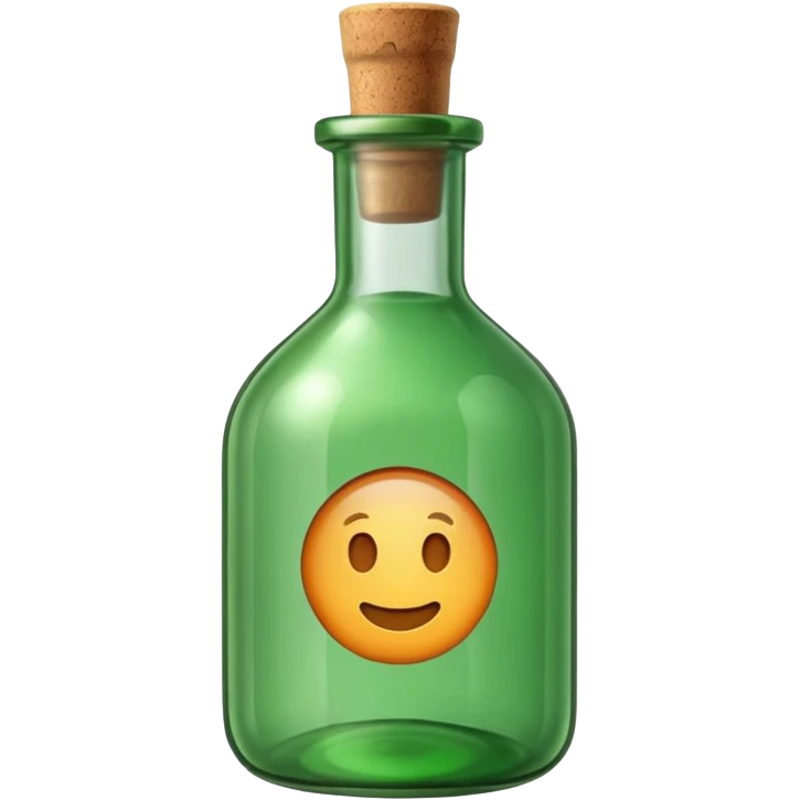 Message letter in green Bottle emoji