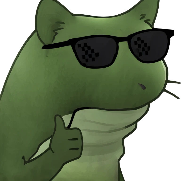 Cat with sunglasses emoji