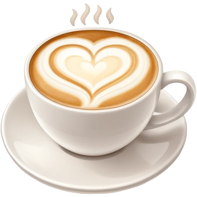 Coffee cup with latte art emoji