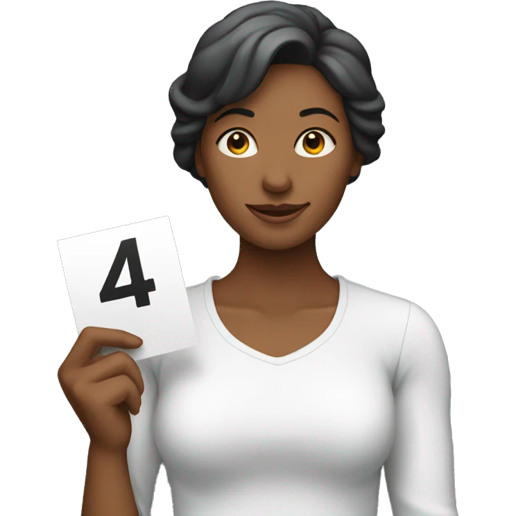 Woman holding 4b movement sign emoji