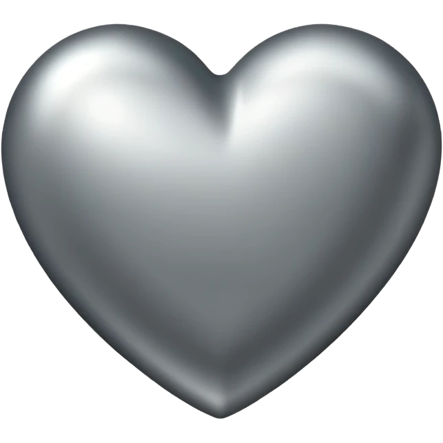 Heart shape emoji for dessert titanium color emoji
