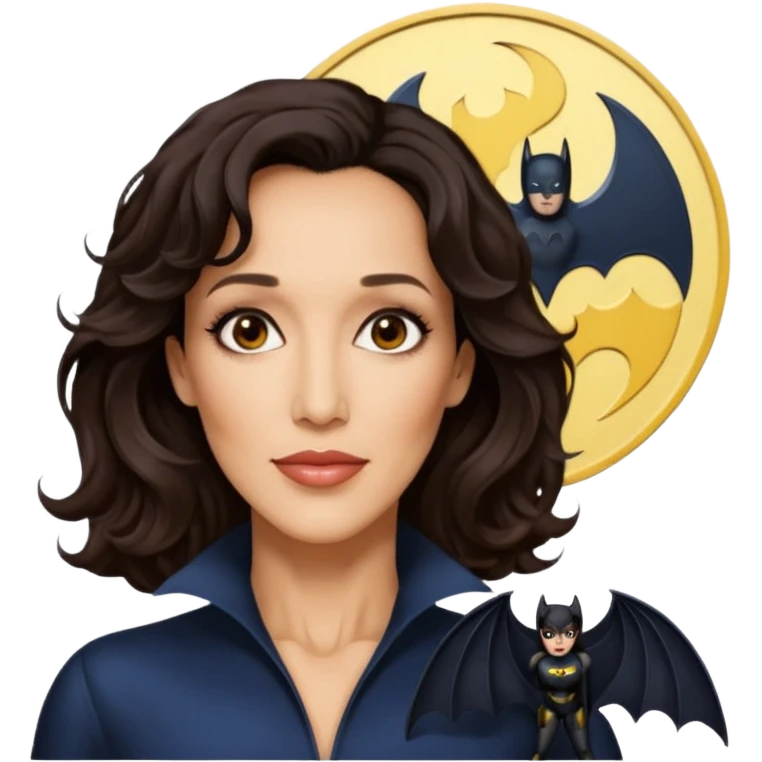 bat signal with jennifer beals emoji