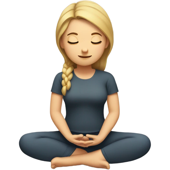 Meditating girl emoji