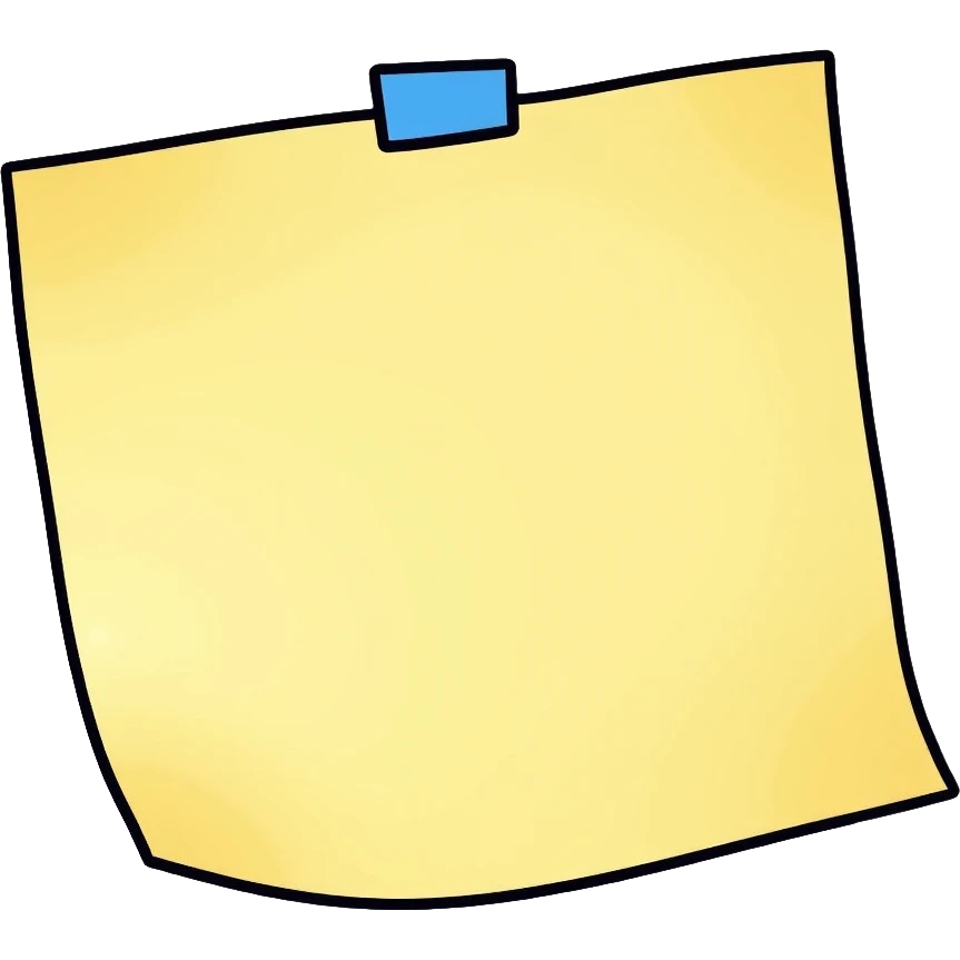 Blank sticky note, empty, no text or decoration emoji