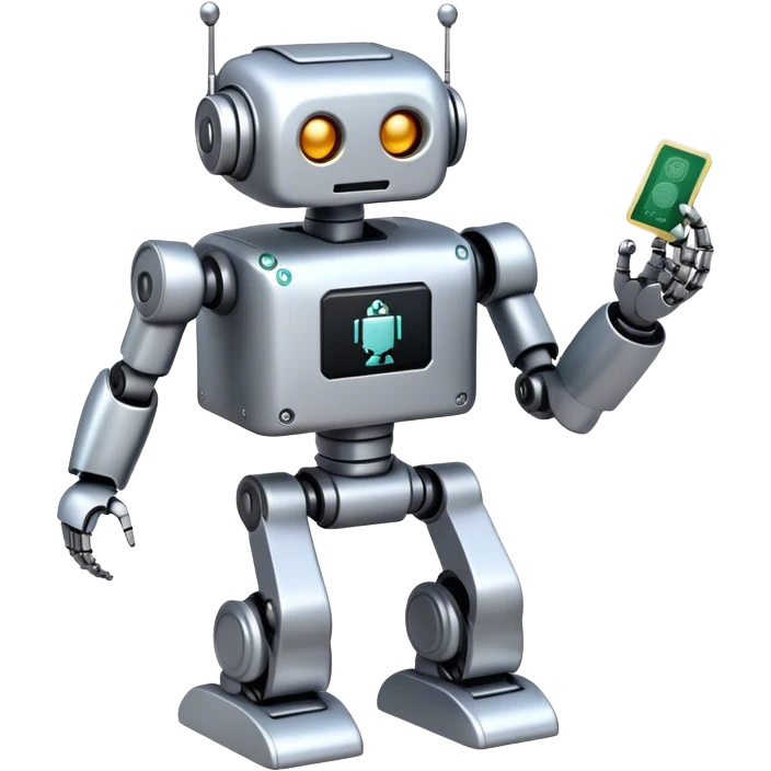 robot with chip in hand emoji