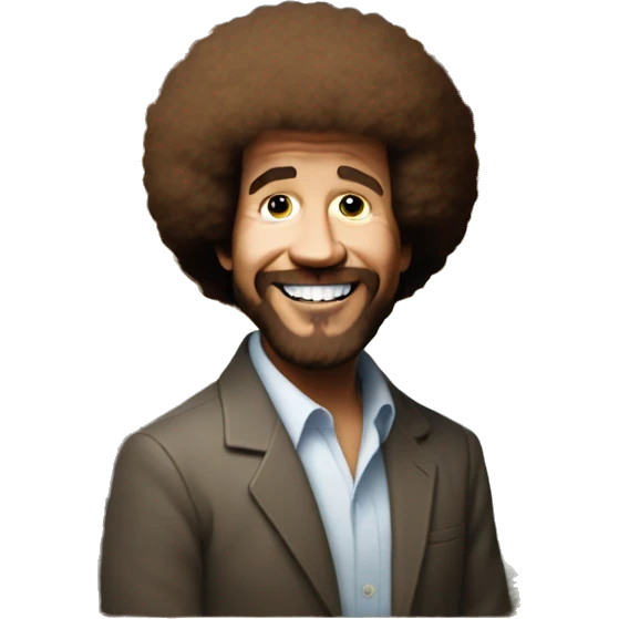 bob ross with his painting emoji