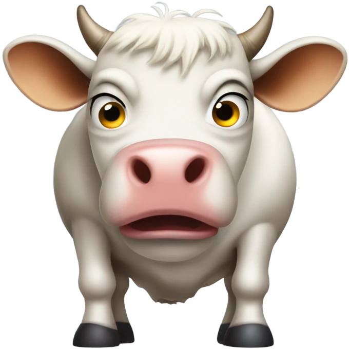 Angry cow pooping emoji