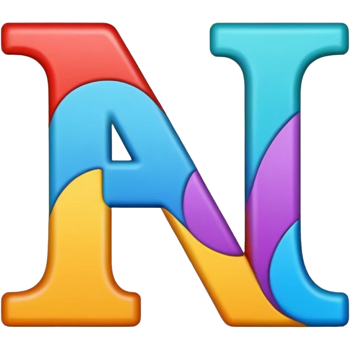 Create the letter J the letter E the letter a the letter N the letter N of the letter a and pretty colors all separate emoji