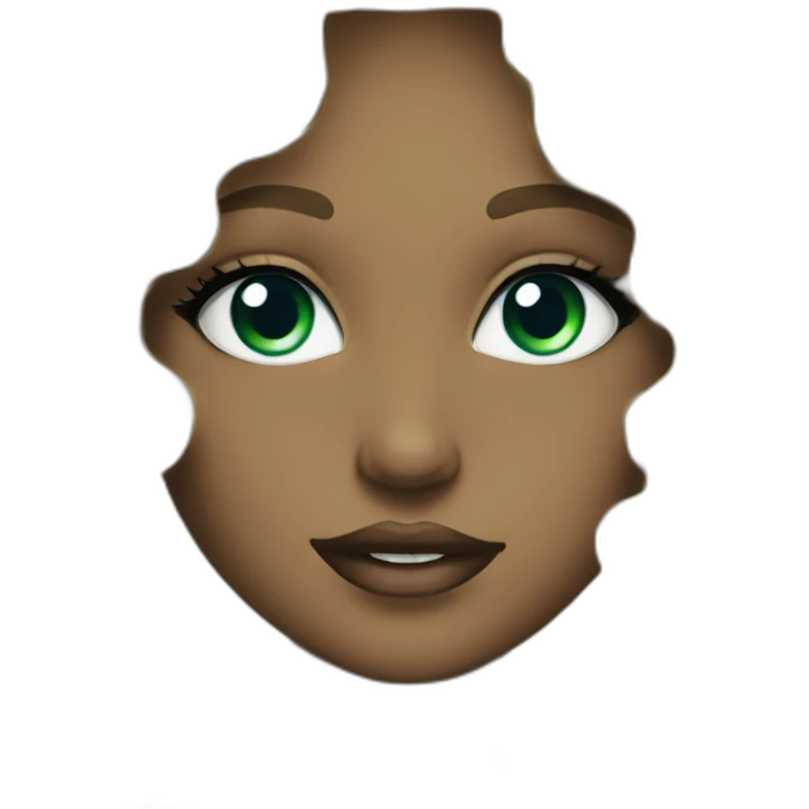long curly blonde blue eyes green eyeshadow girl emoji