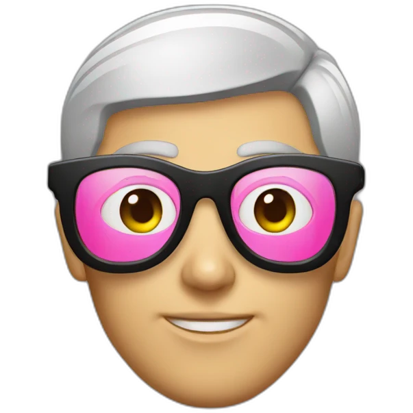 spy pink glasses emoji