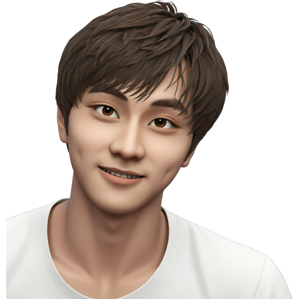 beach portrait of brown-haired boy emoji