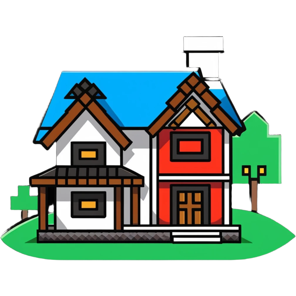 Minecraft house emoji