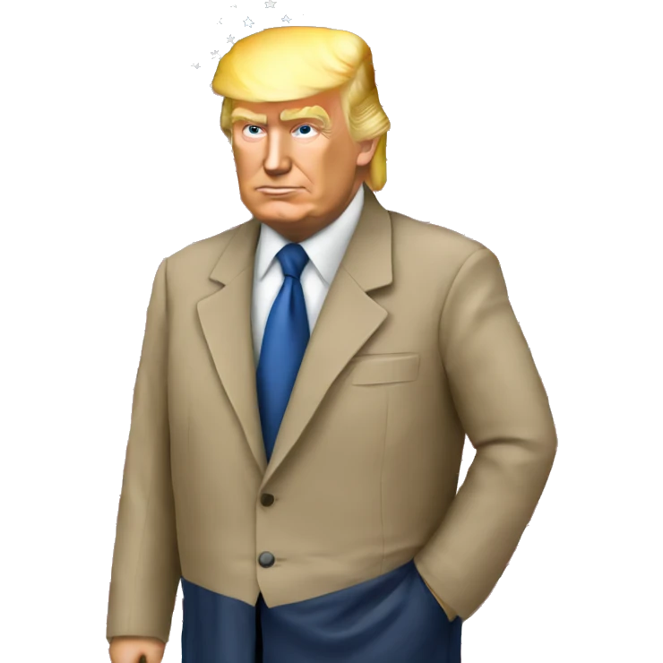 President trump with American flag emoji
