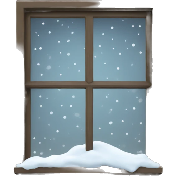 A snowy window emoji