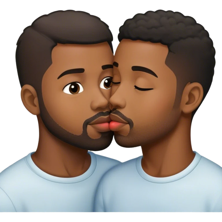 2 black dudes kissing  emoji