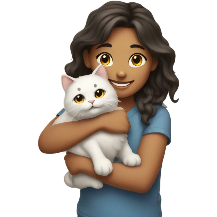 girl with cat emoji