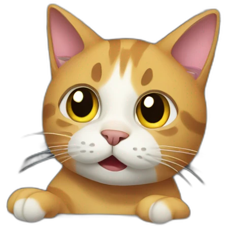 The cat got into an accident while driving emoji