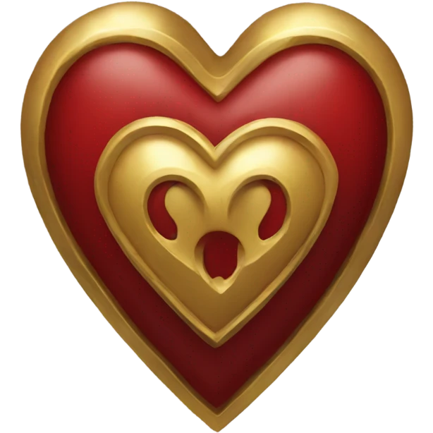red gold gothic heart emoji
