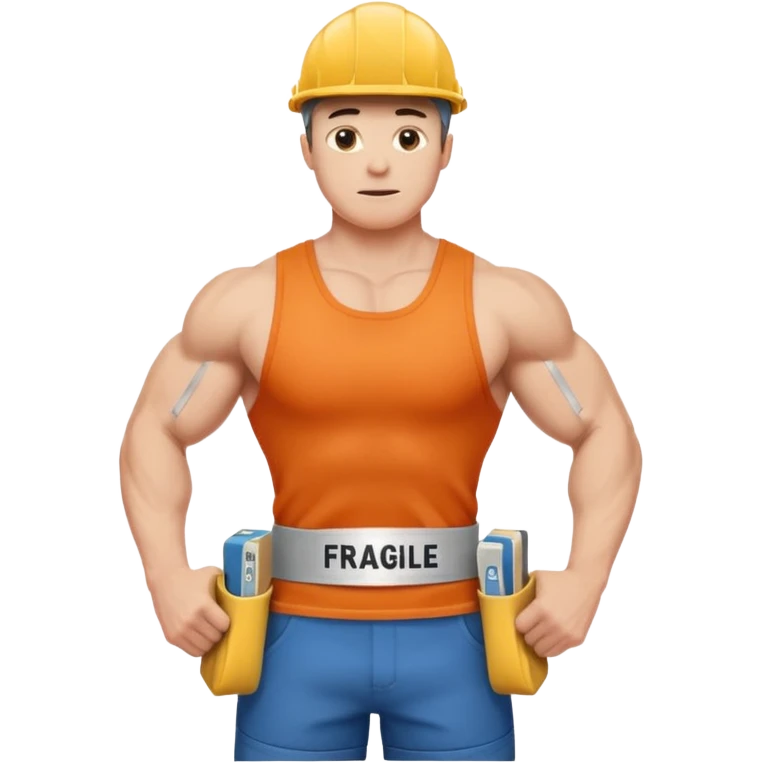 Apartment Mover, Fragile-Label Runner with tape belt. emoji