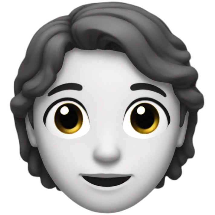 Black and white  emoji