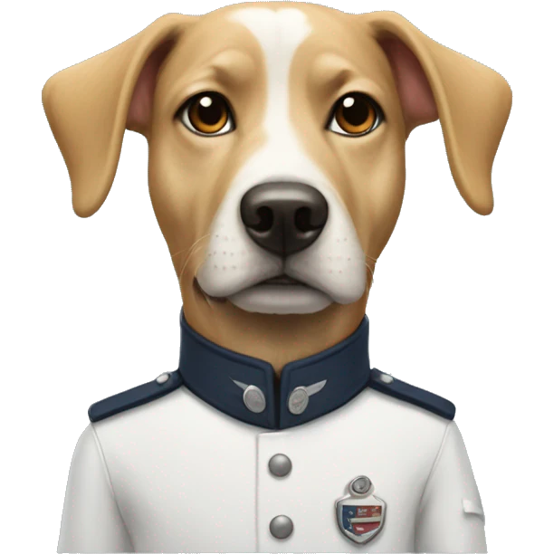 Adol h as a dog in uniform  emoji