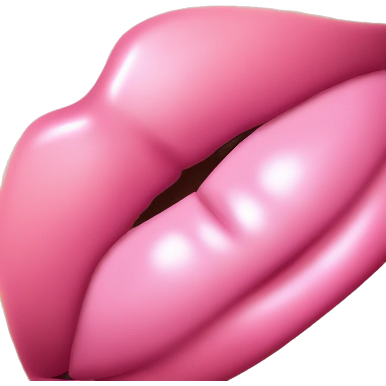 Glossy lips emoji