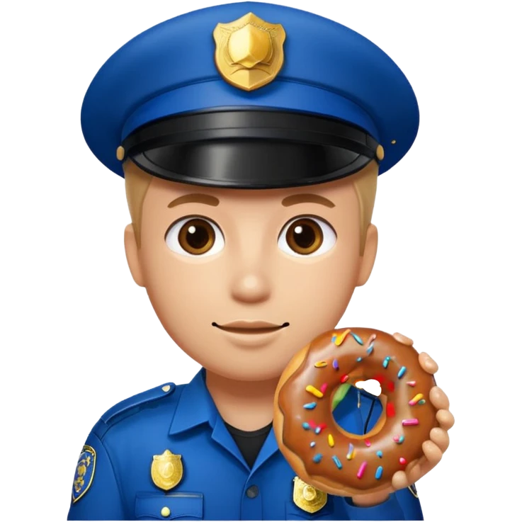 police holding donut emoji