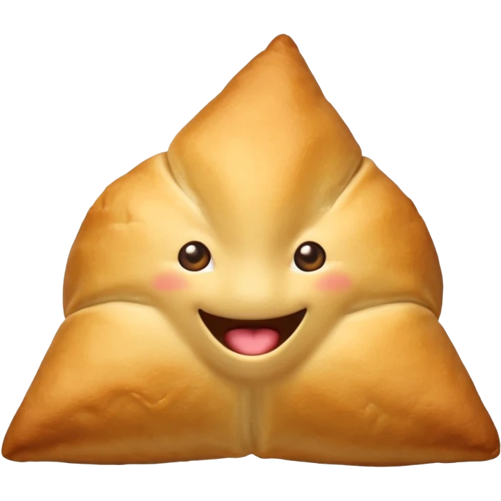 samosa with a bite taken emoji