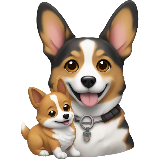 Boba with corgi emoji