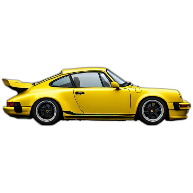 yellow porsche drifting emoji