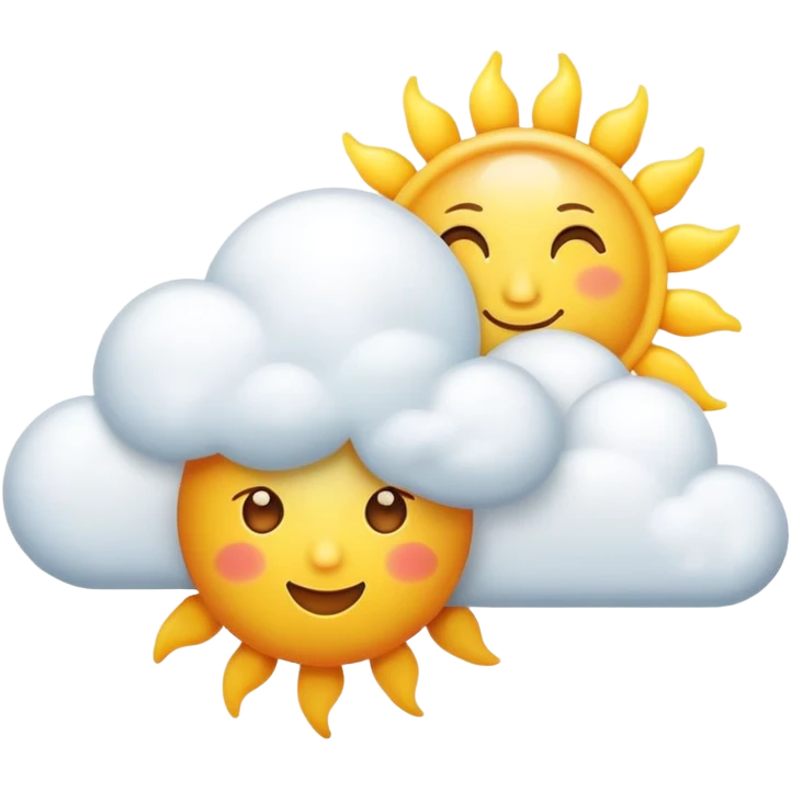 Sun with cloud emoji