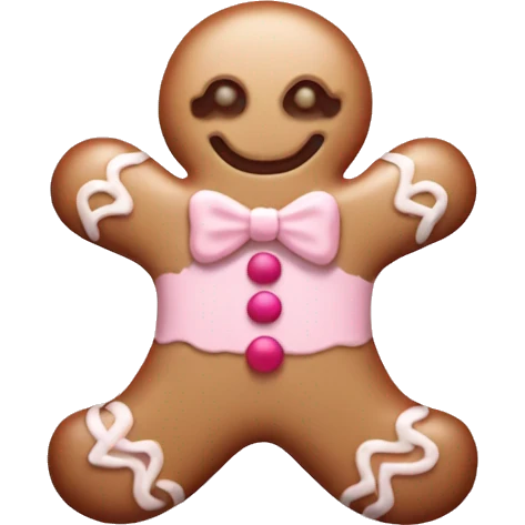 pale pink gingerbread man emoji