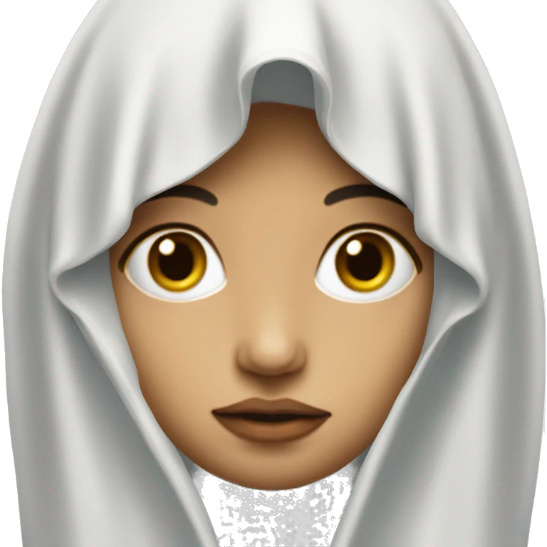 The Virgin Mary realistic face emoji