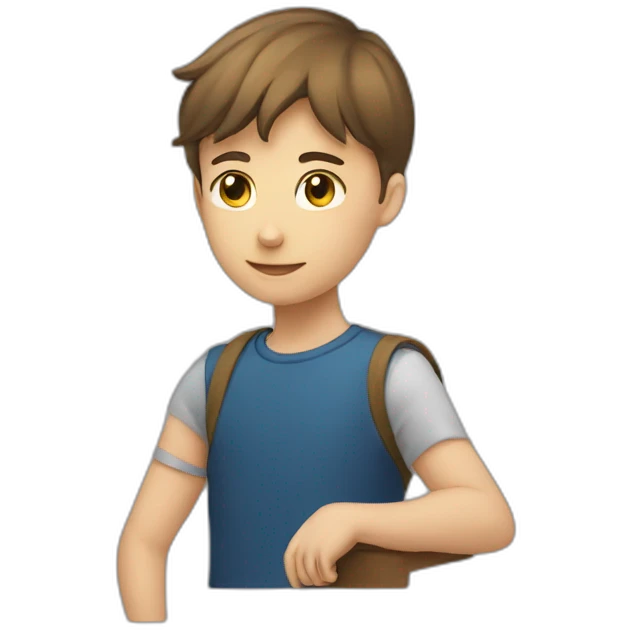 Girl head on boy shoulder emoji