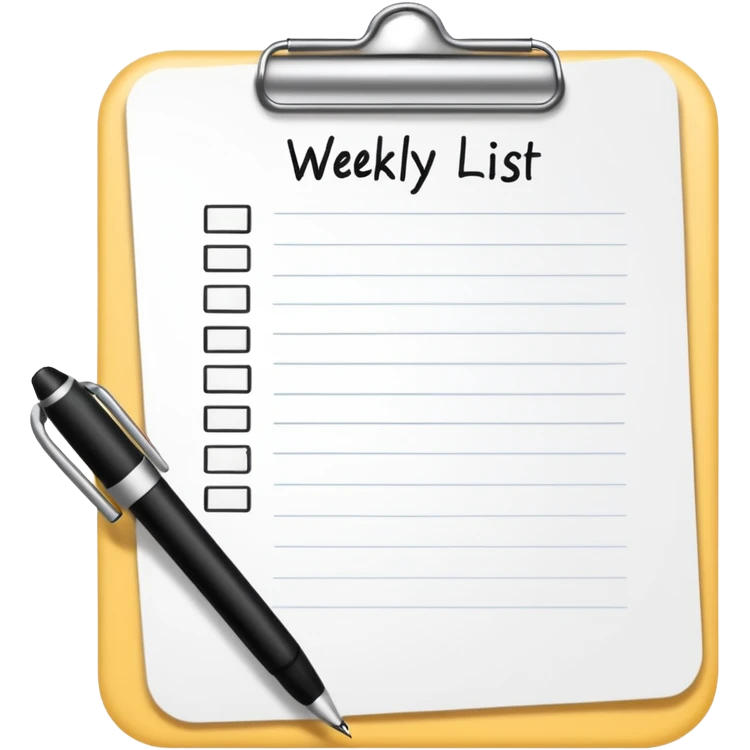 weekly to-do list emoji