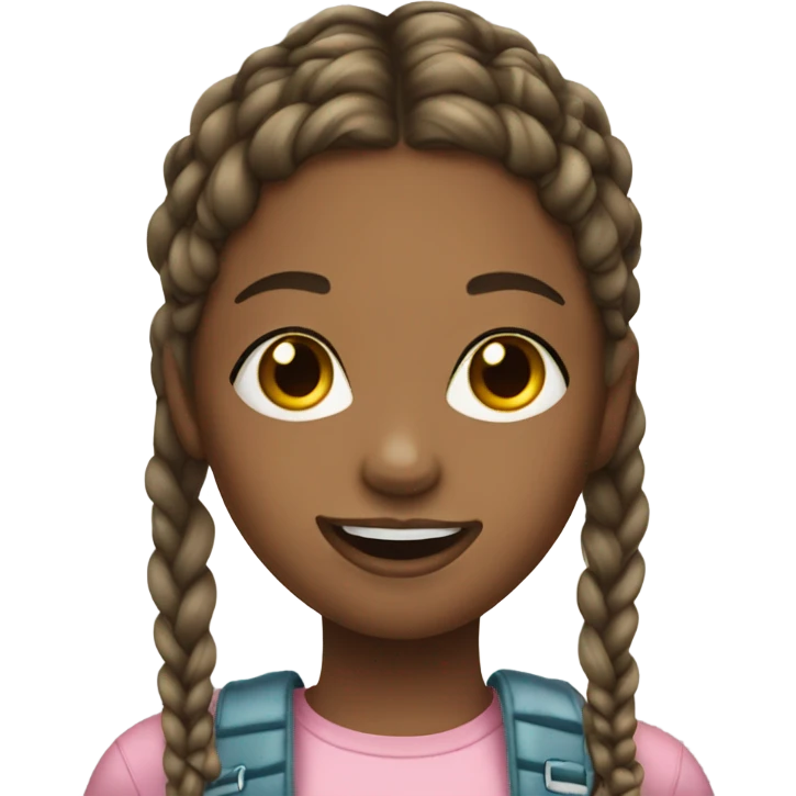 girl with braces and braids and lip gloss  emoji