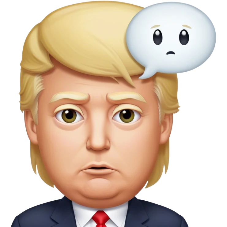 Trump with a Speech bubble saying the word FABIAAAN emoji